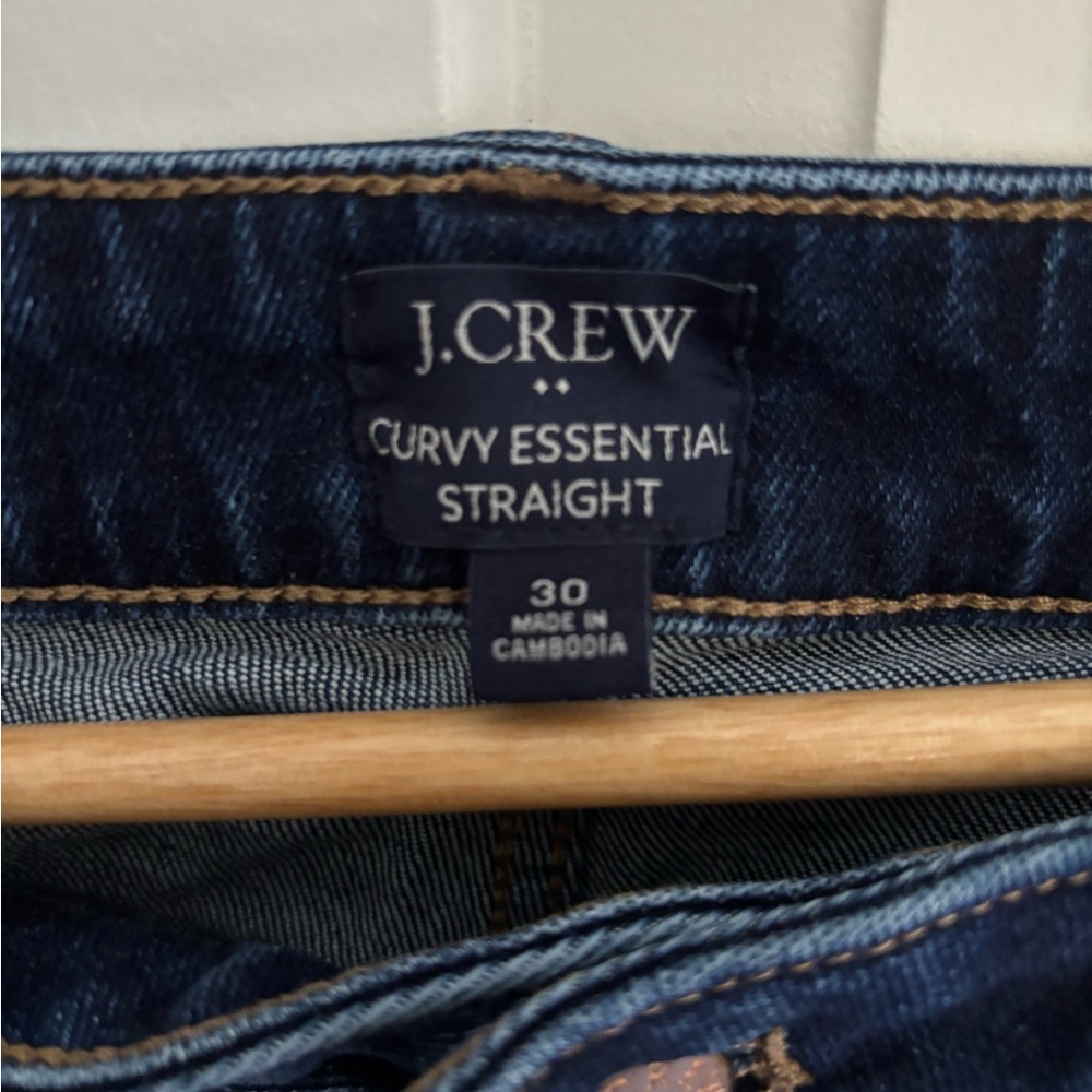 J. Crew Curvy Straight Jeans in Classic Blue